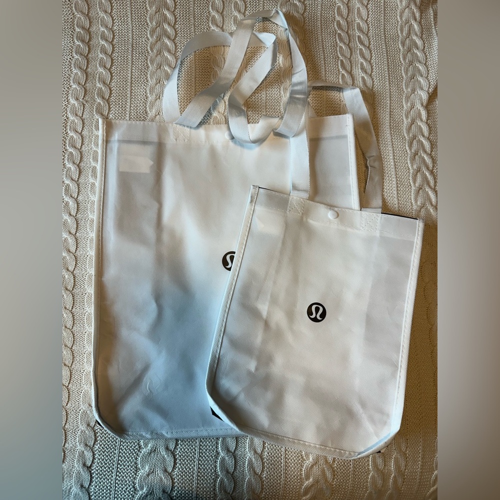 Lululemon 2 Re-Usable Shopping Bags Large & Small